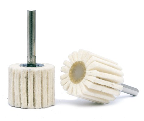 ABRA PLUS - Lamelový plstěný leštící stopkový vějíř