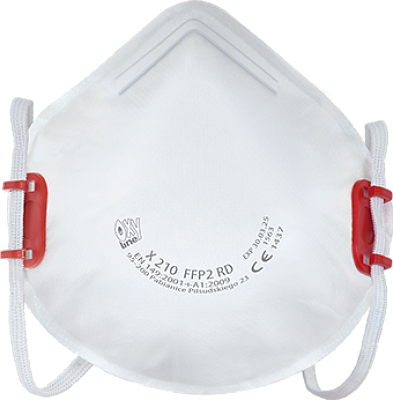 OXYLINE X210 R D - Respirátor FFP2 opakovaně použitelný, bez ventilku, balení box 10 ks